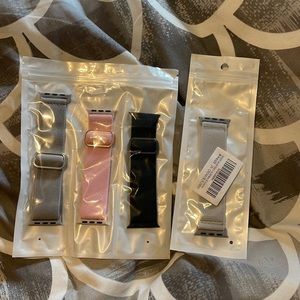 38/40mm elastic Apple Watch band and 2 38mm plastic screen protectors